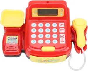Learning Pretend Playset for Kids Girls Boys Children Mini thresh profound hermetic slime tycoon Cash Register Toy Cashier Role Play Supermarket Shopping Checkout Money Till Toy Educational 