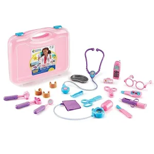 Learning Resources Pretend and Play Doctor Kit - 19 Piece Set, Ages 3  Doctor Kit for Kids, Pink Doctor Costume, Toy Medical Kit, Toddler Social Emotional Learning Toys