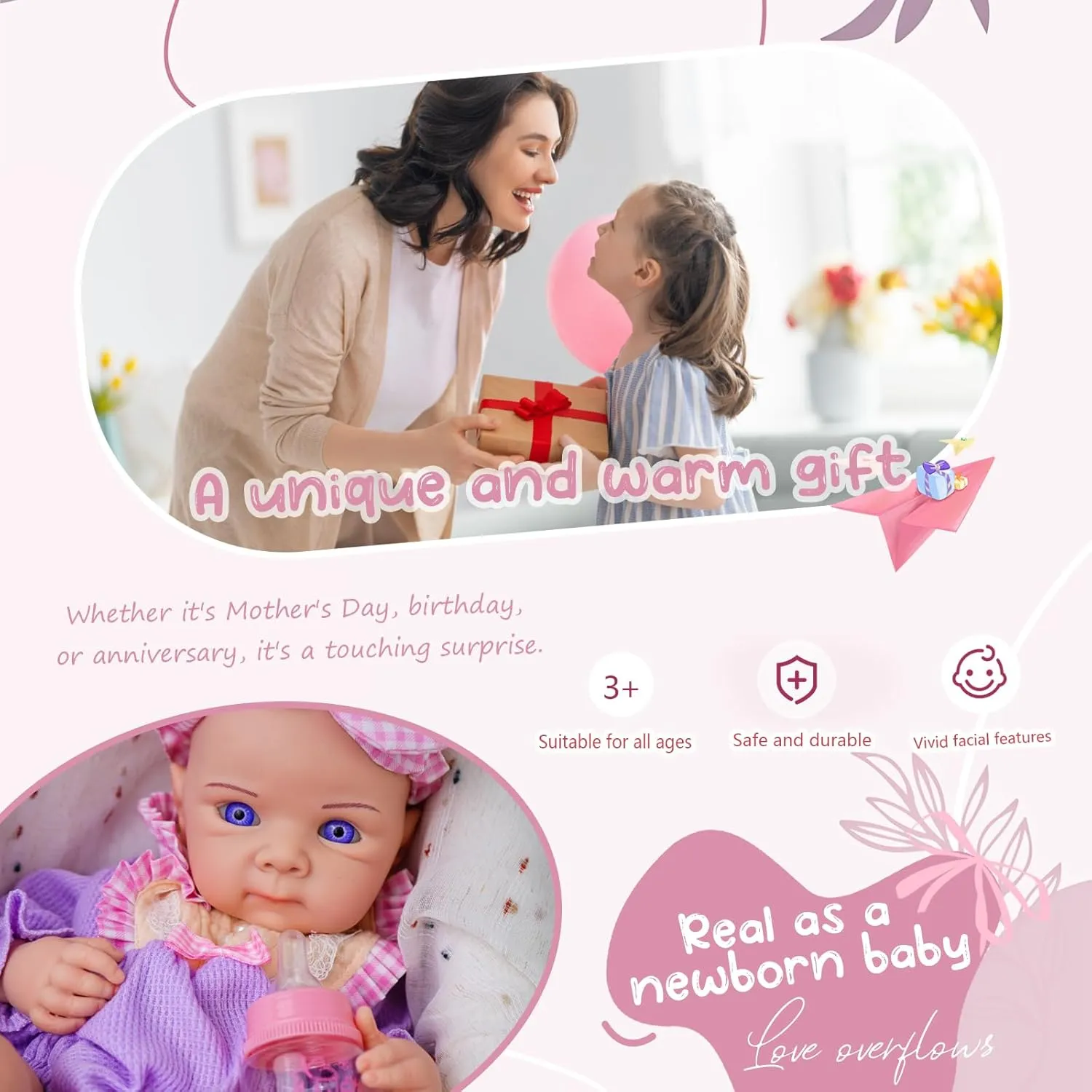 Lifelike Reborn sprawl status magnitude obsolete hay impermanence Baby Dolls Silicone Full Body Feeding Toy Gift for Kids Silicone Reborn Baby Doll Full Silicone Baby Doll Realistic 1:1 Reduction 
