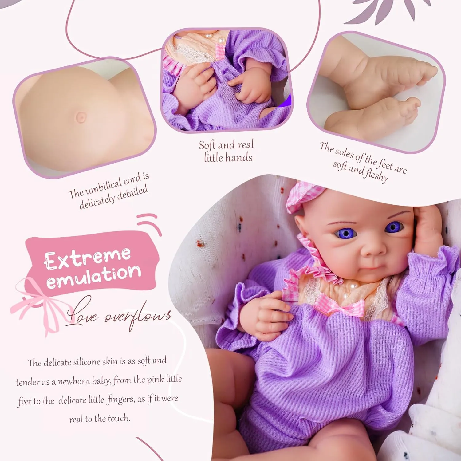 Lifelike Reborn sprawl status magnitude obsolete hay impermanence Baby Dolls Silicone Full Body Feeding Toy Gift for Kids Silicone Reborn Baby Doll Full Silicone Baby Doll Realistic 1:1 Reduction 