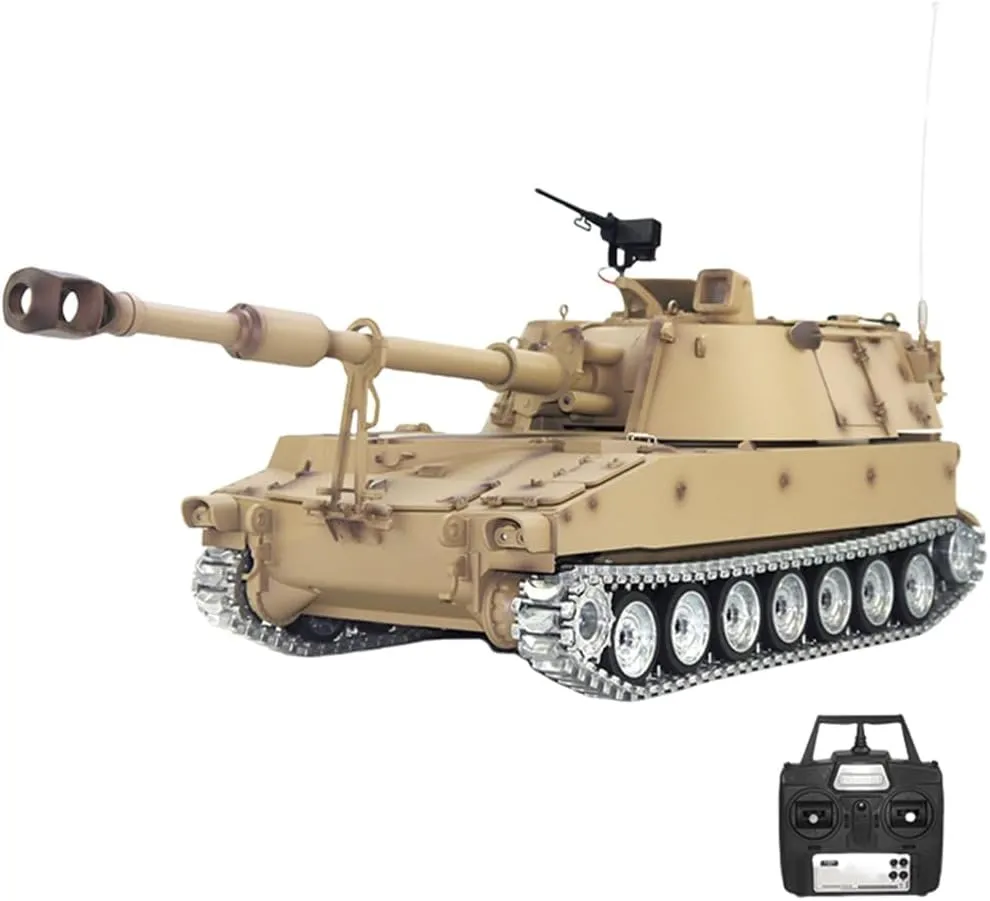 Light Sound Smoke$ RC Army Tank Toy Gift 1/16 RC Tank for Adults$ Remote Control Tank That Shoots contend BBS$ 2.4G RC M109A2 Main Battle Tank$ RC Military Vehicle Tank with 