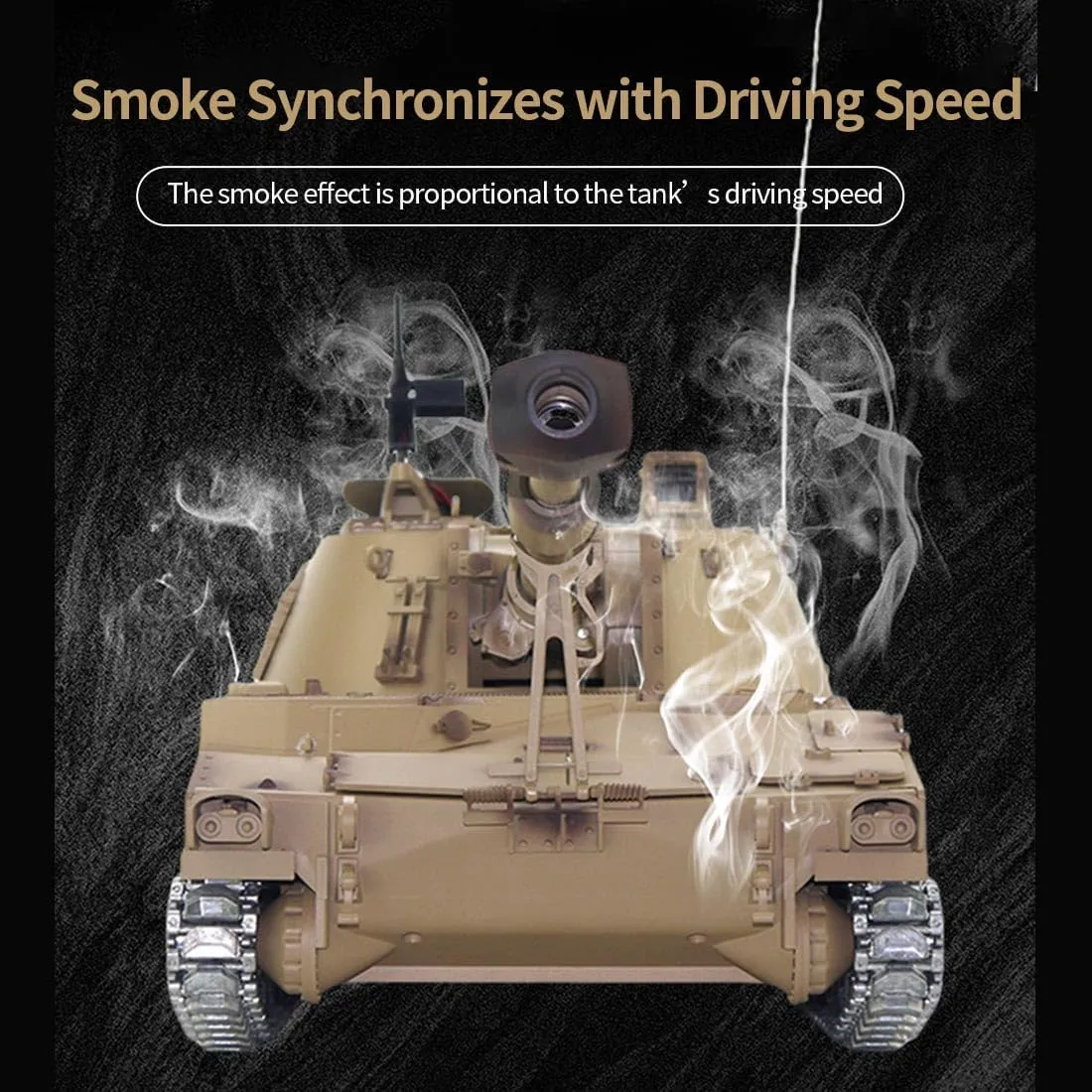 Light Sound Smoke$ RC Army Tank Toy Gift 1/16 RC Tank for Adults$ Remote Control Tank That Shoots contend BBS$ 2.4G RC M109A2 Main Battle Tank$ RC Military Vehicle Tank with 