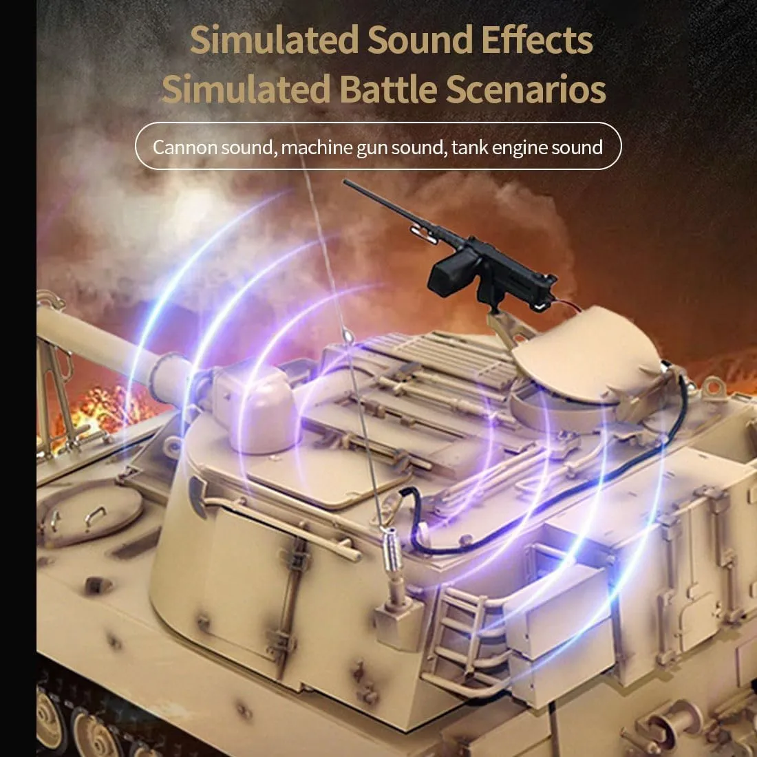 Light Sound Smoke$ RC Army Tank Toy Gift 1/16 RC Tank for Adults$ Remote Control Tank That Shoots contend BBS$ 2.4G RC M109A2 Main Battle Tank$ RC Military Vehicle Tank with 