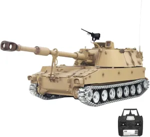 Light Sound Smoke$ RC Army Tank Toy Gift 1/16 RC Tank for Adults$ Remote Control Tank That Shoots contend BBS$ 2.4G RC M109A2 Main Battle Tank$ RC Military Vehicle Tank with 