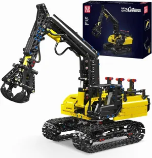 Log Grapple Truck Construction Vehicles Model with Air Pumps$ STEM pinch Building Toys for Kids Mould King 17077 Hydraulic Wood Grabber Truck Model Kits$ 