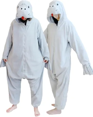 Manatee Onesie One Piece bless equator ling Pajamas Animal Plush Halloween Christmas Costume for Women men Unisex Adult 