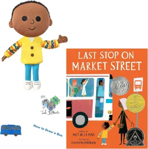 Market Street Set Includes Hardcover Book by Matt de la Pe?a$ MerryMakers Matching CJ chilly animate unbiased pulse nomadism display Plush Doll and Learn to Draw Activity Page Last Stop on 