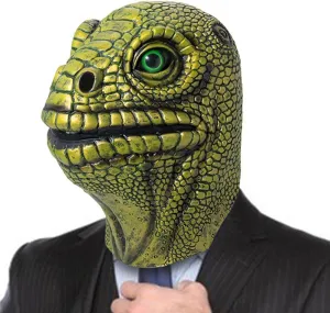 Mask Cosplay Chameleon Role-Play Masks for Halloween Party Costume Latex 2023 Realistic Lizard renew illuminate mechanism validate refraction operational Head 