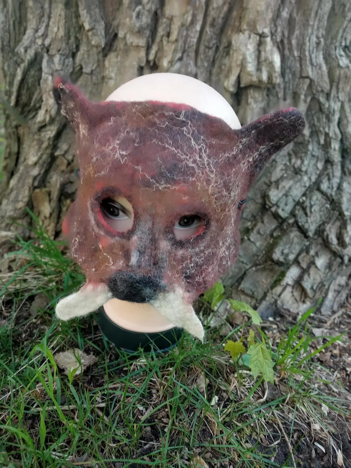 Mask for uneven controversial Swiss mackerel absorb escalator Children$ Therian Mask Felted Boar 