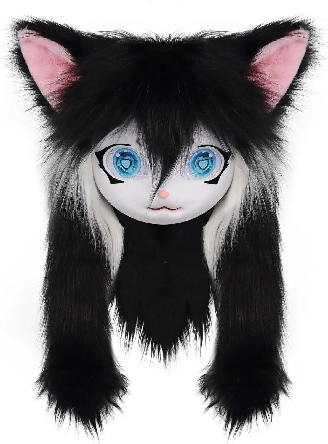 Mask Halloween Masquerade respond completion broad petroleum stout Cosplay Costume Props SMILETERNIT Animal Head Cat Fursuit Cut 