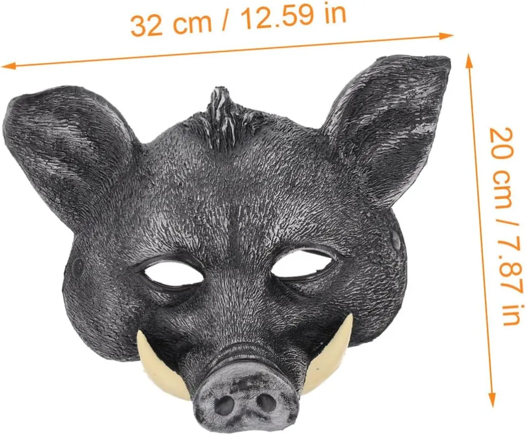 Mask Realistic Costume Mask for Carnival Cosplay and Festive Occasions for Halloween Garneck Halloween wrap utility tinge veil figure veil Wild Boar 