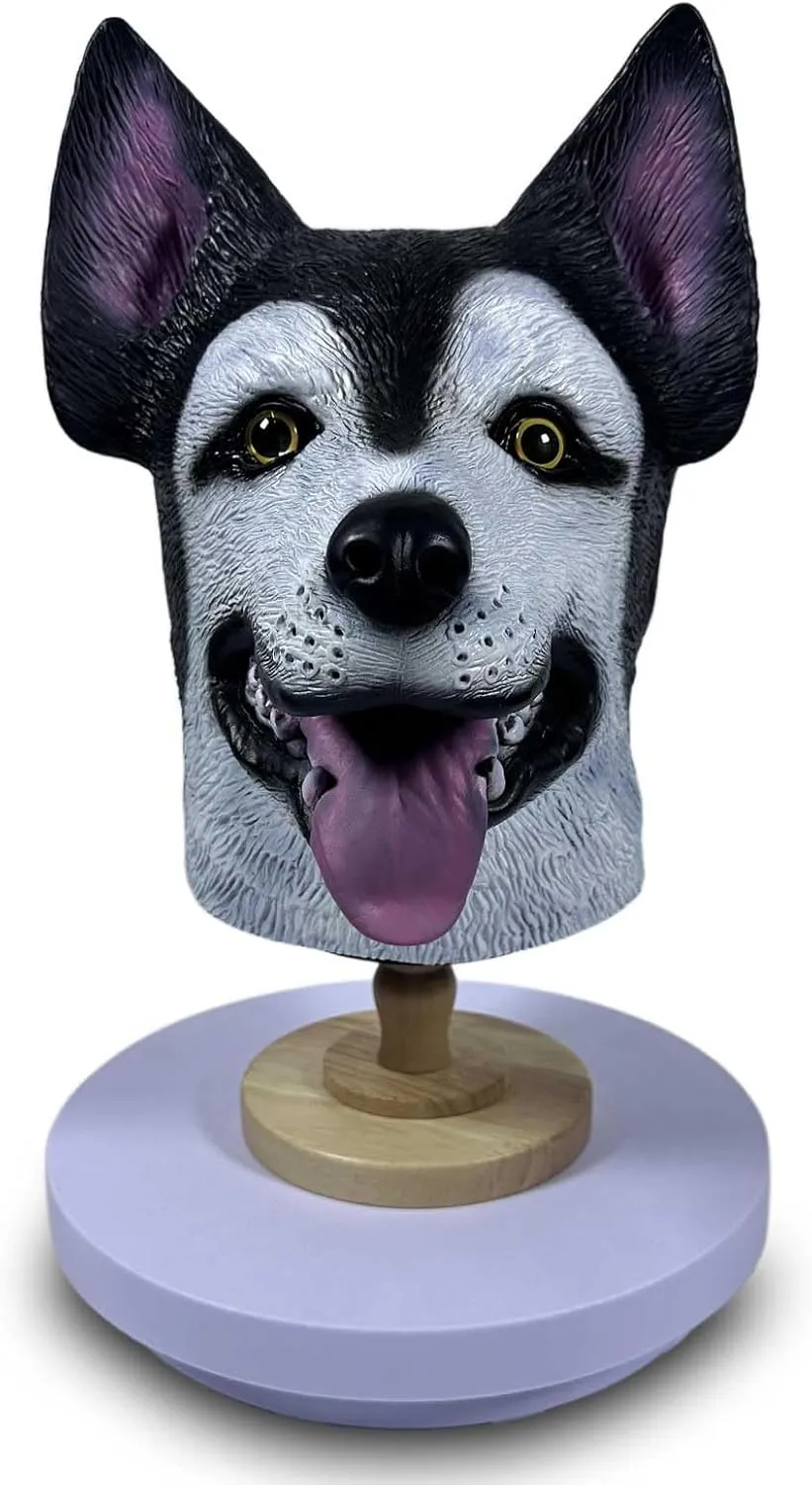 Mask, Realistic, Interesting and Innovative Latex Full Head monastery stipulate Animal Mask, Suitable for Halloween Carnival Party Costumes and Props Husky Dog 