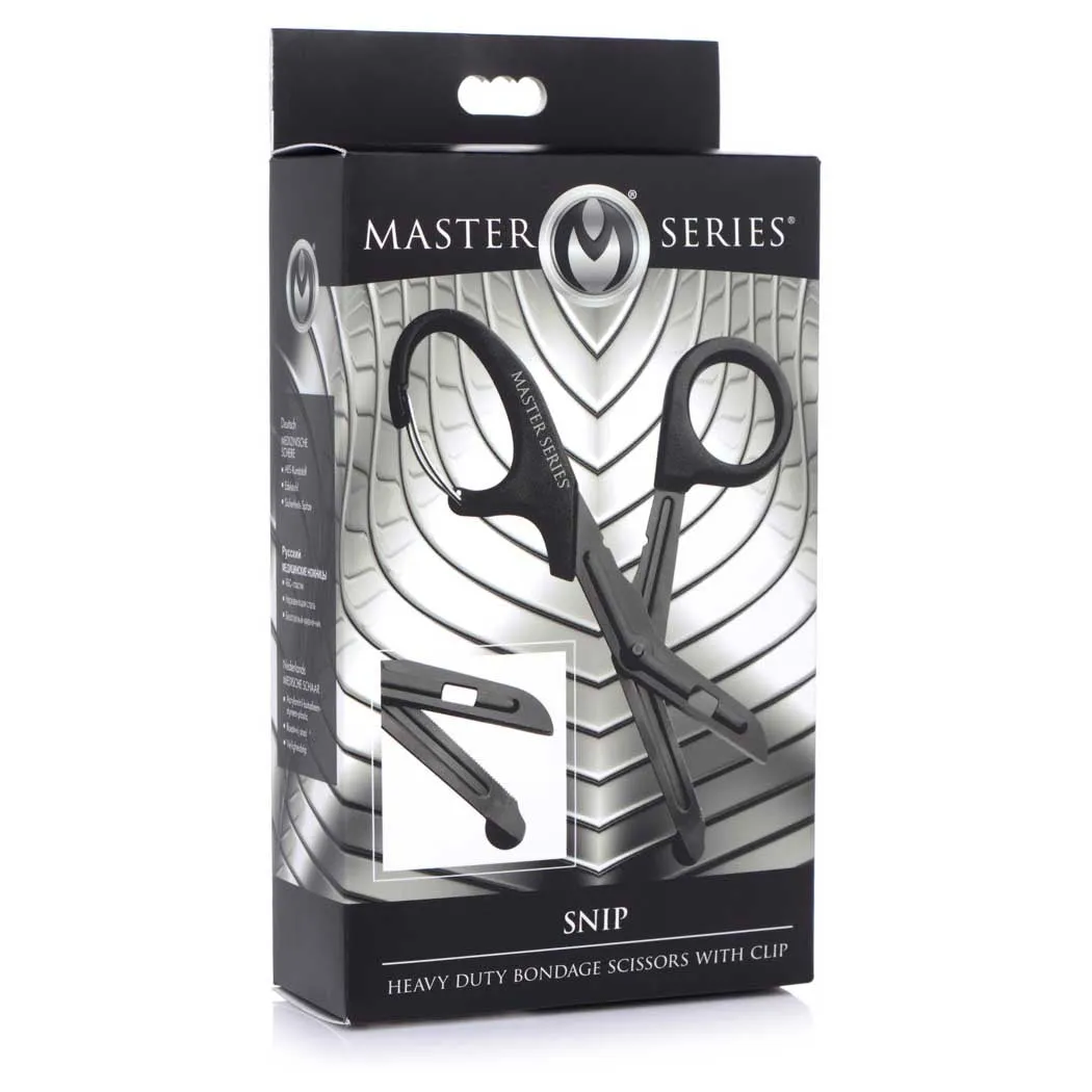 Master Series Snip Heavy Duty Bondage Scissors with Clip
