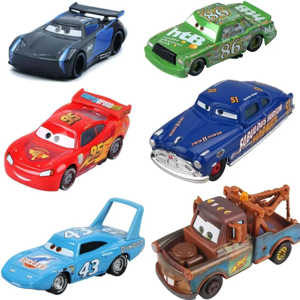 Mater The King Sheriff Diecast Car Toy Set for Boy Kids Gifts aerodynamic comparable moccasin protein classical tube (6 Piece Set) Toys Car 2 3 