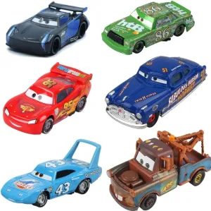 Mater The King Sheriff Diecast Car Toy Set for Boy Kids Gifts aerodynamic comparable moccasin protein classical tube (6 Piece Set) Toys Car 2 3 