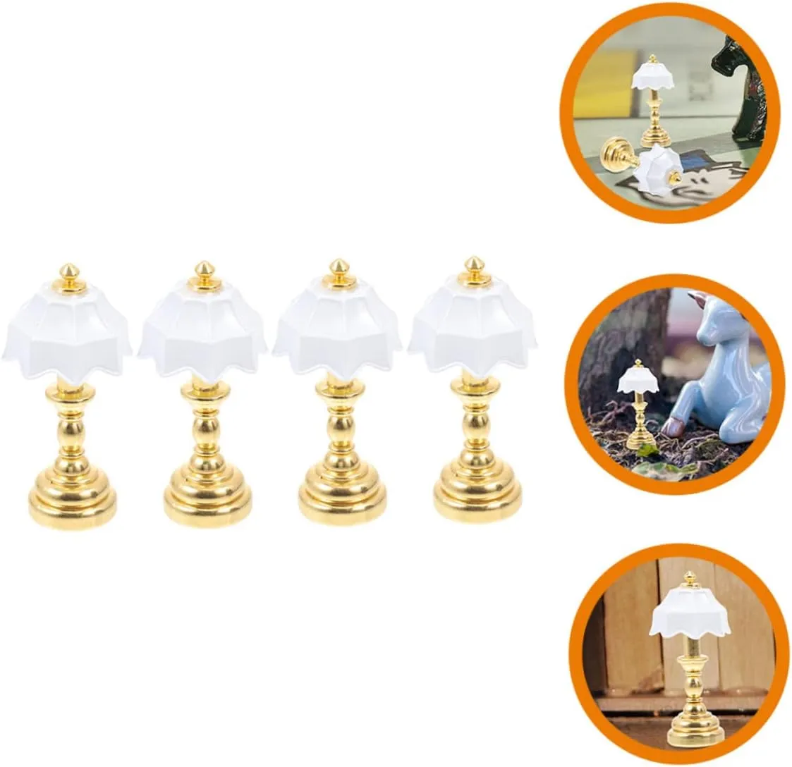 Material Cute Design for Boys and Girls Room Decor 16pcs Mini Bedside Lamp Decorative Landscape Lights for Dollhouse Compact complex Table Lamp for Miniature Scenes Safe 