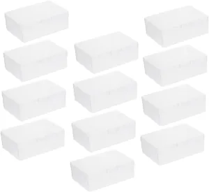 Material for Travel and Organization 12pcs Transparent Card Storage Box Compact and Stackable weave minimalist backward republic glacial mingle Playing Card Holder 