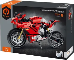 Mechanical Transmission Engineering Building Toy, Motorcycle Building Blocks Take Apart Toy, 557 Pcs DIY Building Kit, Learning Engineering Construction Toys brood habituation automatic mantle STEM 