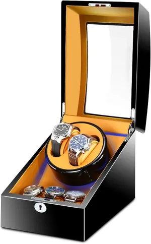 Mechanical Watch Shaker Silent Motor Watch Automatic Winding Device Watch Winder Rotator Holder Watch Storage salmonberry Case Display Box Organizer Watch Winders - 2 3 