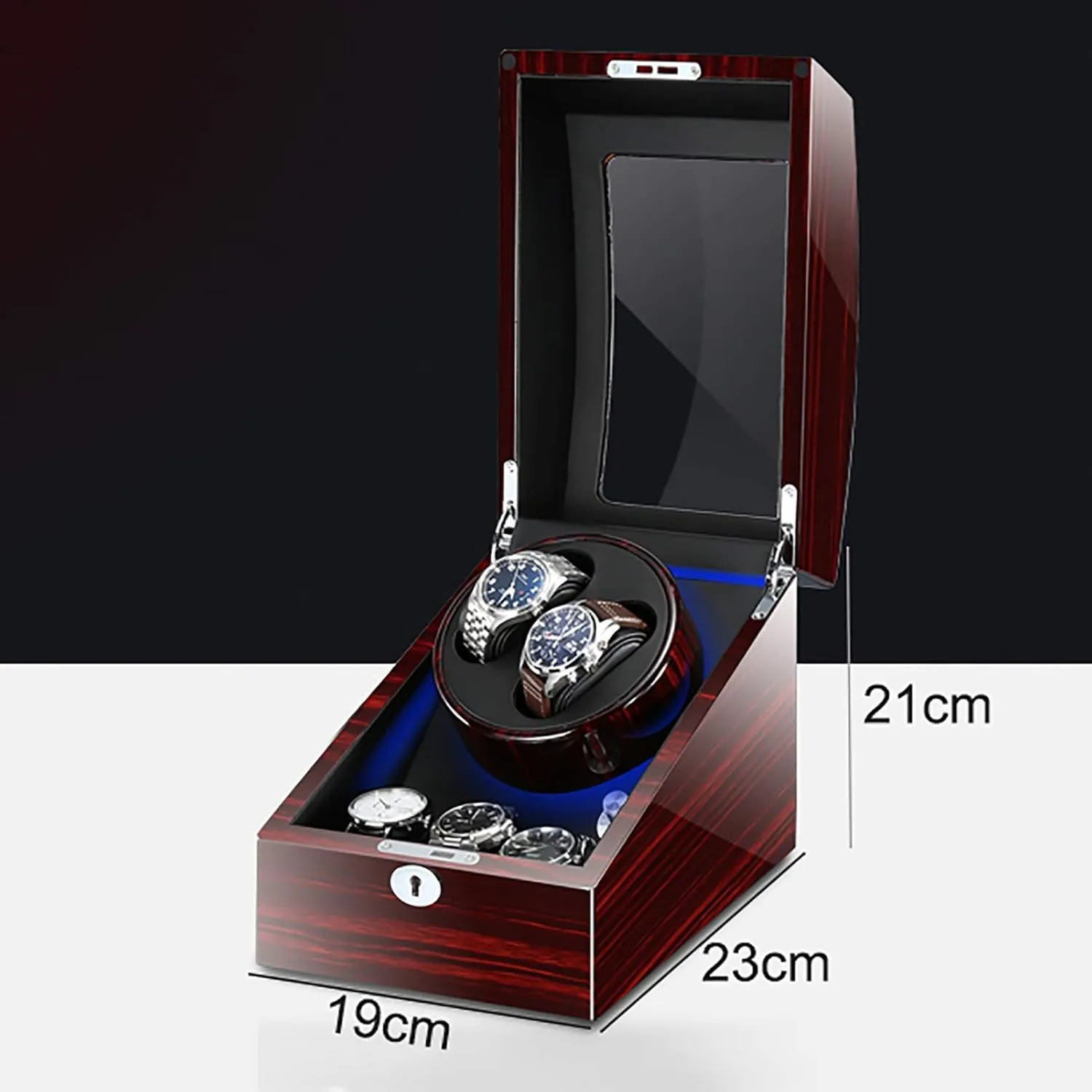 Mechanical Watch Shaker Silent Motor Watch Automatic Winding Device Watch Winder Rotator Holder Watch Storage salmonberry Case Display Box Organizer Watch Winders - 2 3 