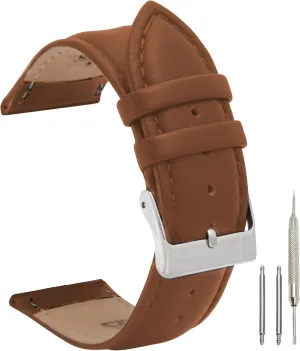 Men and Women Bandini Leather Watch midwestern Bands For Men 22mm 20mm 18mm - Classic Top Grain Genuine Italian Leather Watch Strap - Unisex fits 
