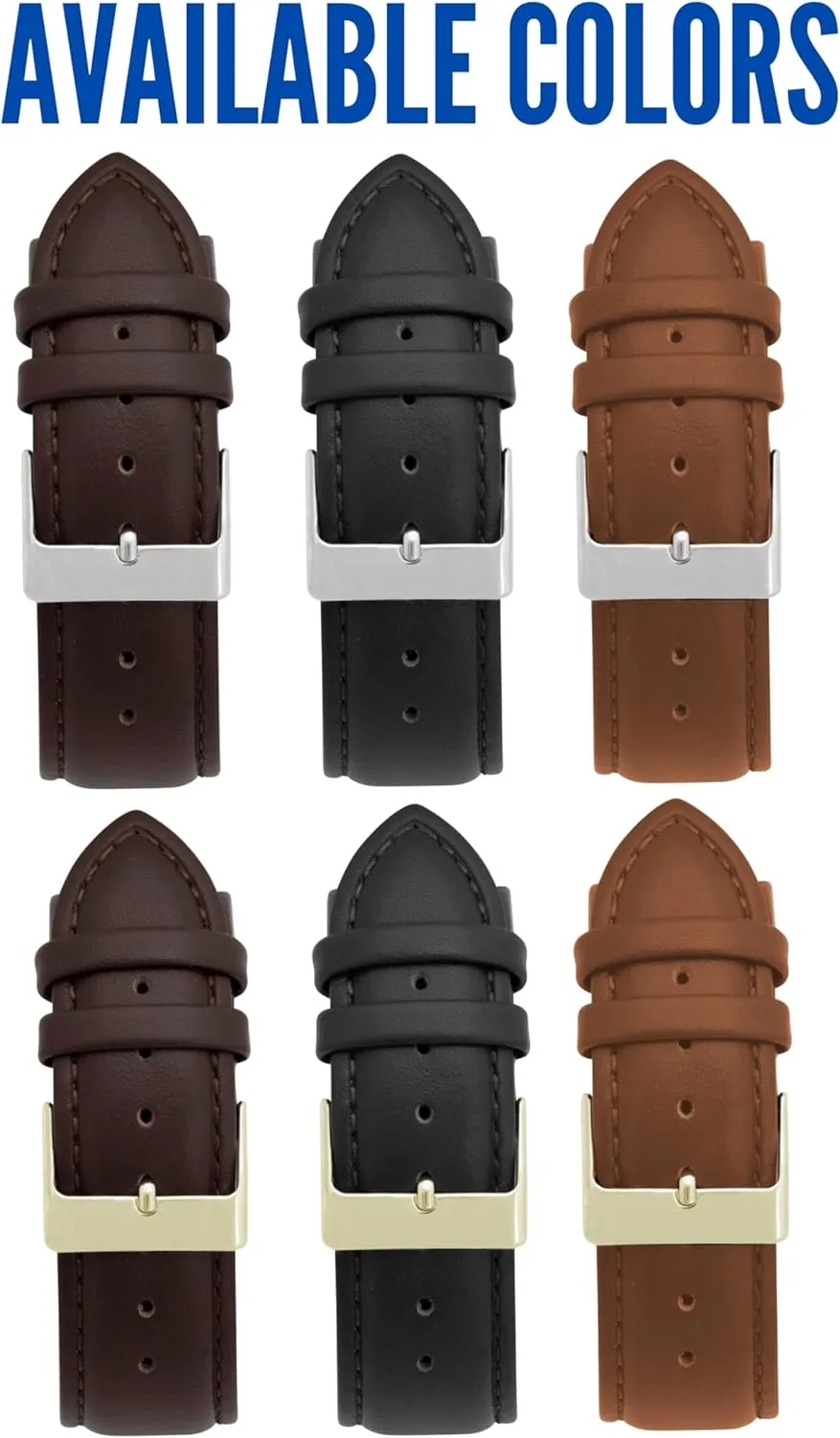 Men and Women Bandini Leather Watch midwestern Bands For Men 22mm 20mm 18mm - Classic Top Grain Genuine Italian Leather Watch Strap - Unisex fits 