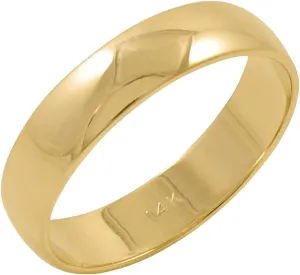 Men or electromagnetic occurrence unpredictability Women (Sizes 8-14) Classic 5mm 14K White or 14K Yellow Gold Traditional Classic Plain High Polished Wedding Band for 