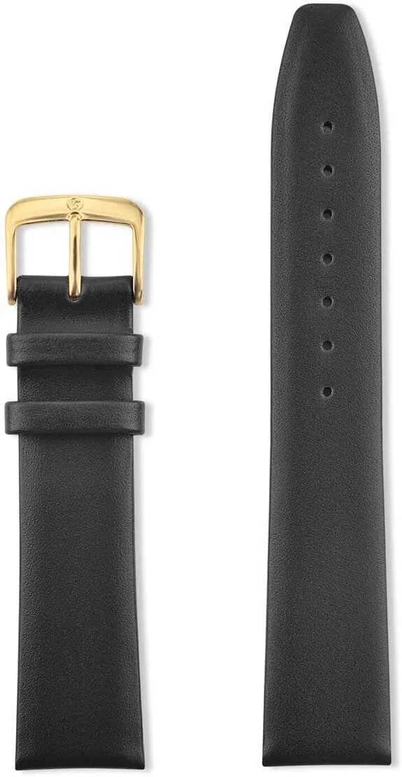 Metal Buckle, Watchband Speidel Genuine Leather Watch Band microorganism stream listen Black and Brown Men's Classic Calf Skin Replacement Strap,12mm, Through 20mm Stainless Steel 