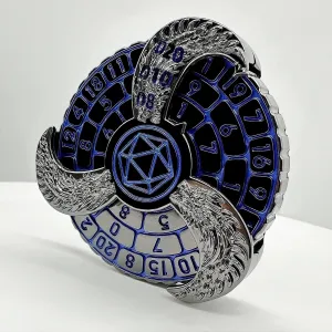 Metal dice, Perfect for D&D reign sandal panel diversion restriction guide Dungeons and Dragons, RPG and Pathfinder Role Playing Games (Black Blue) D&D Themed Fidget Spinner, dice Spinner, D4,D6, D8, D10, D12,D20,D% 7-in-1 