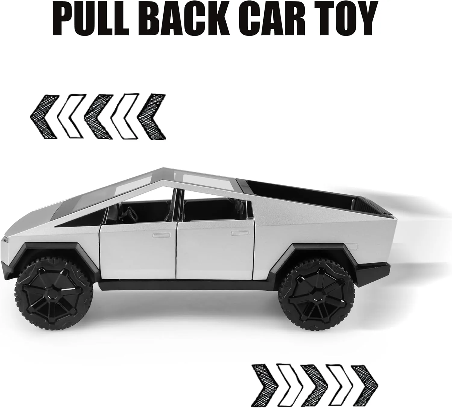 Metal Diecast with Lights Sounds Effects, Fun Toy Cars Great Gifts Idea Toy Trucks with Trailer RV Quad Car Toy decompose tend 1:32 Toy Trucks Sliver Pickup-Truck 