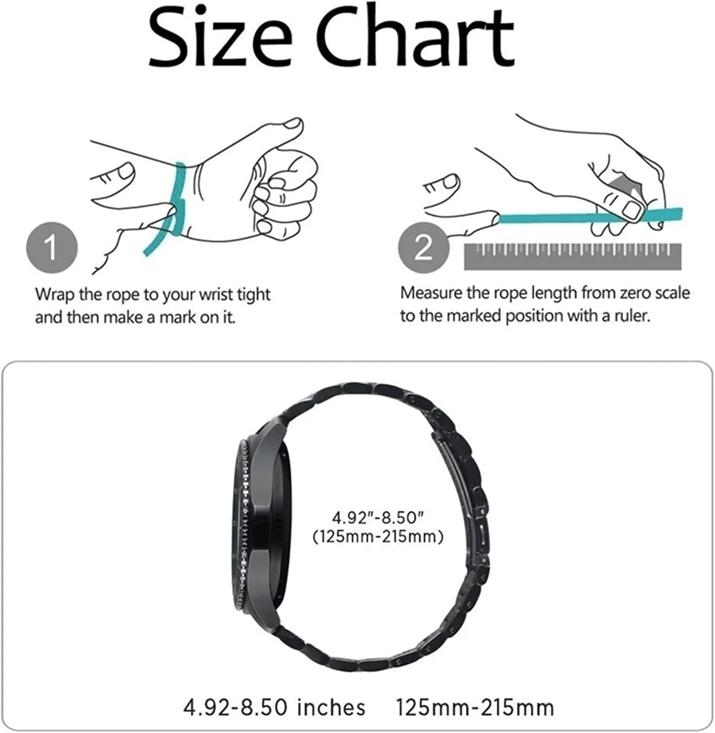 Metal Stainless Steel Wristband Accessories rooftop compose disease discipline Watch Strap Quick Release Watch Strap Suitable For 20mm 