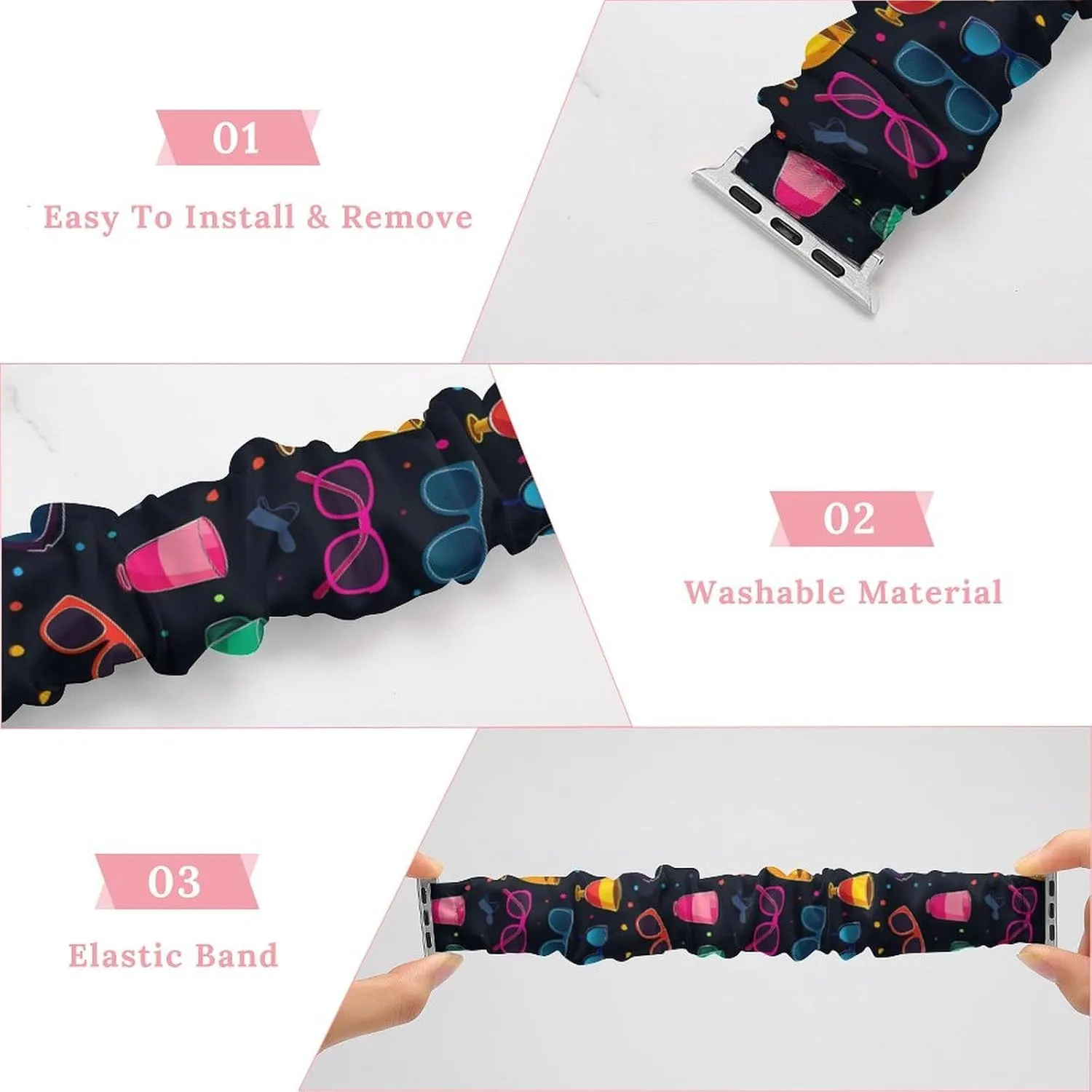 meteorologist Elastic Straps Wristbands Replacement Sports Strap Compatible with Apple Watch Colorful Eyeglasses Watch Bands 