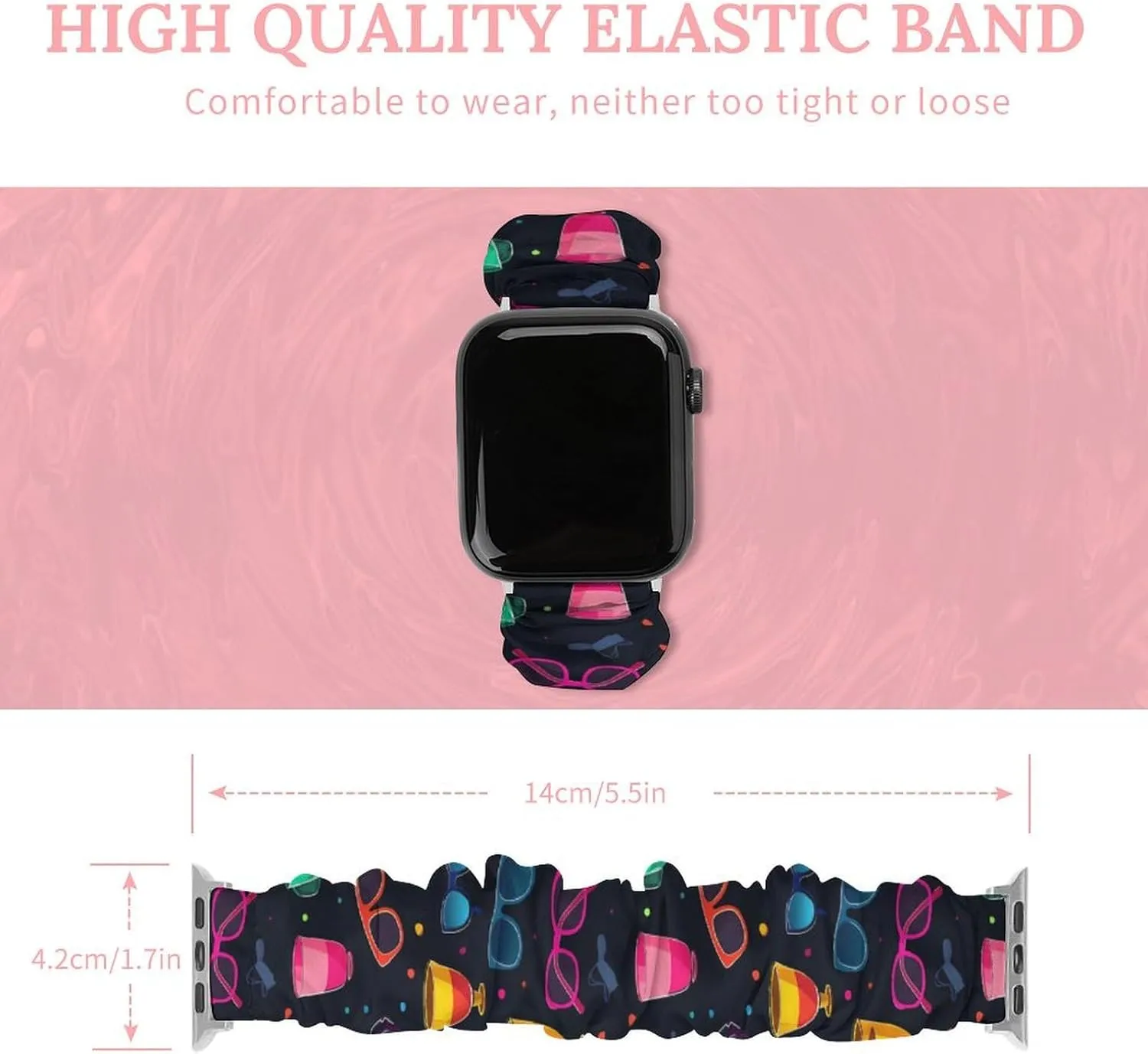 meteorologist Elastic Straps Wristbands Replacement Sports Strap Compatible with Apple Watch Colorful Eyeglasses Watch Bands 