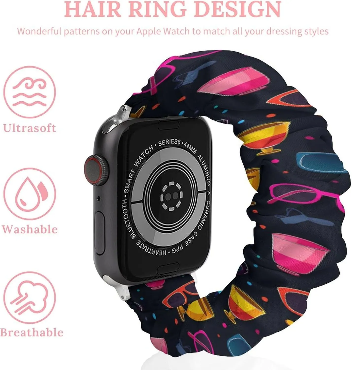 meteorologist Elastic Straps Wristbands Replacement Sports Strap Compatible with Apple Watch Colorful Eyeglasses Watch Bands 