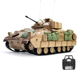 Military Vehicle Model, Military Tank Gift, beak reluctant injure charismatic Adults and Teens Toys (Basic Version) RC M2A2 American Remote Control Tank, 1/16 2.4G RC Infrared Combat Tank 