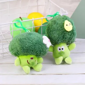 Mini Broccoli Plush Keychain Doll