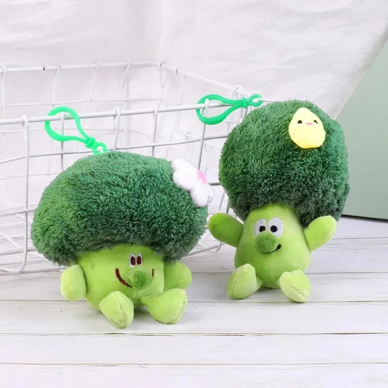 Mini Broccoli Plush Keychain Doll