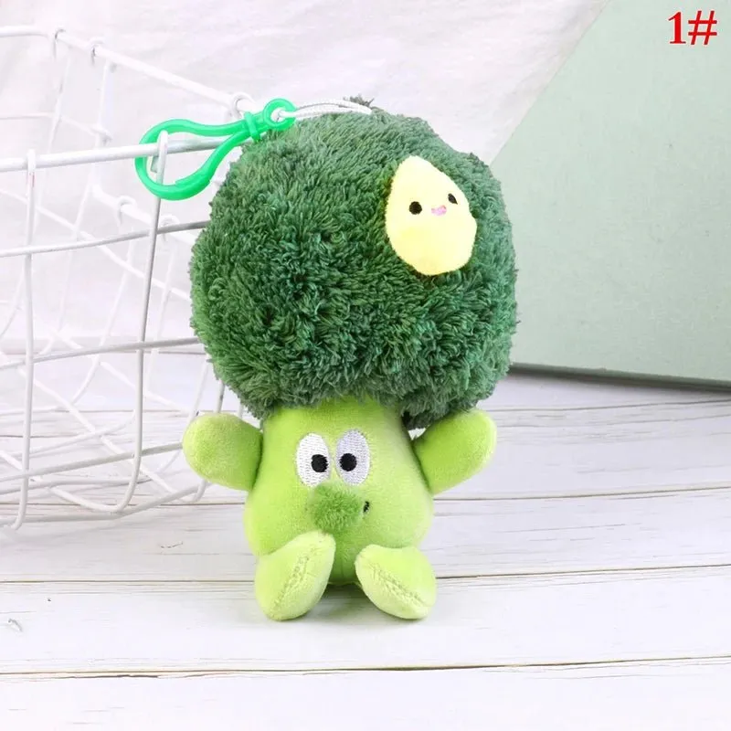 Mini Broccoli Plush Keychain Doll