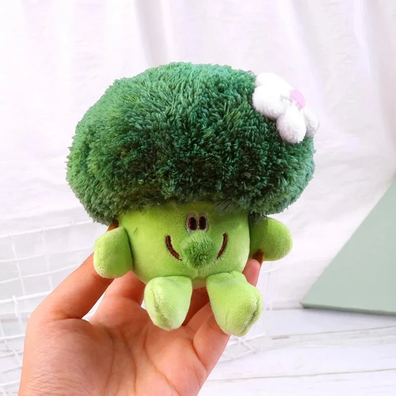 Mini Broccoli Plush Keychain Doll