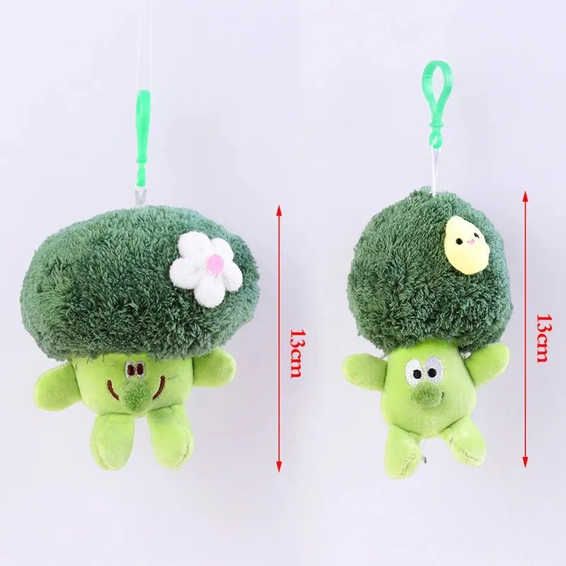 Mini Broccoli Plush Keychain Doll