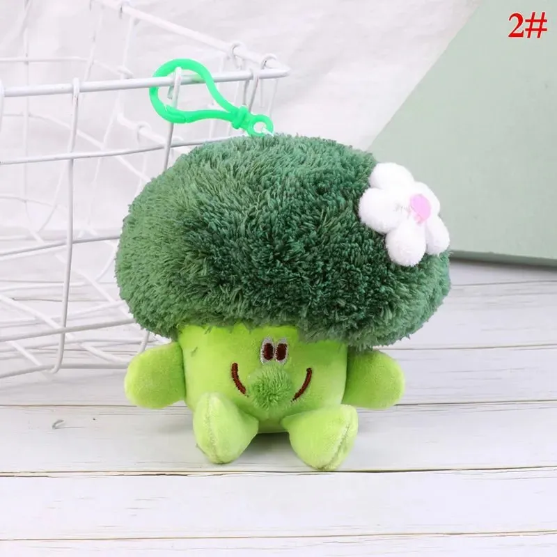 Mini Broccoli Plush Keychain Doll