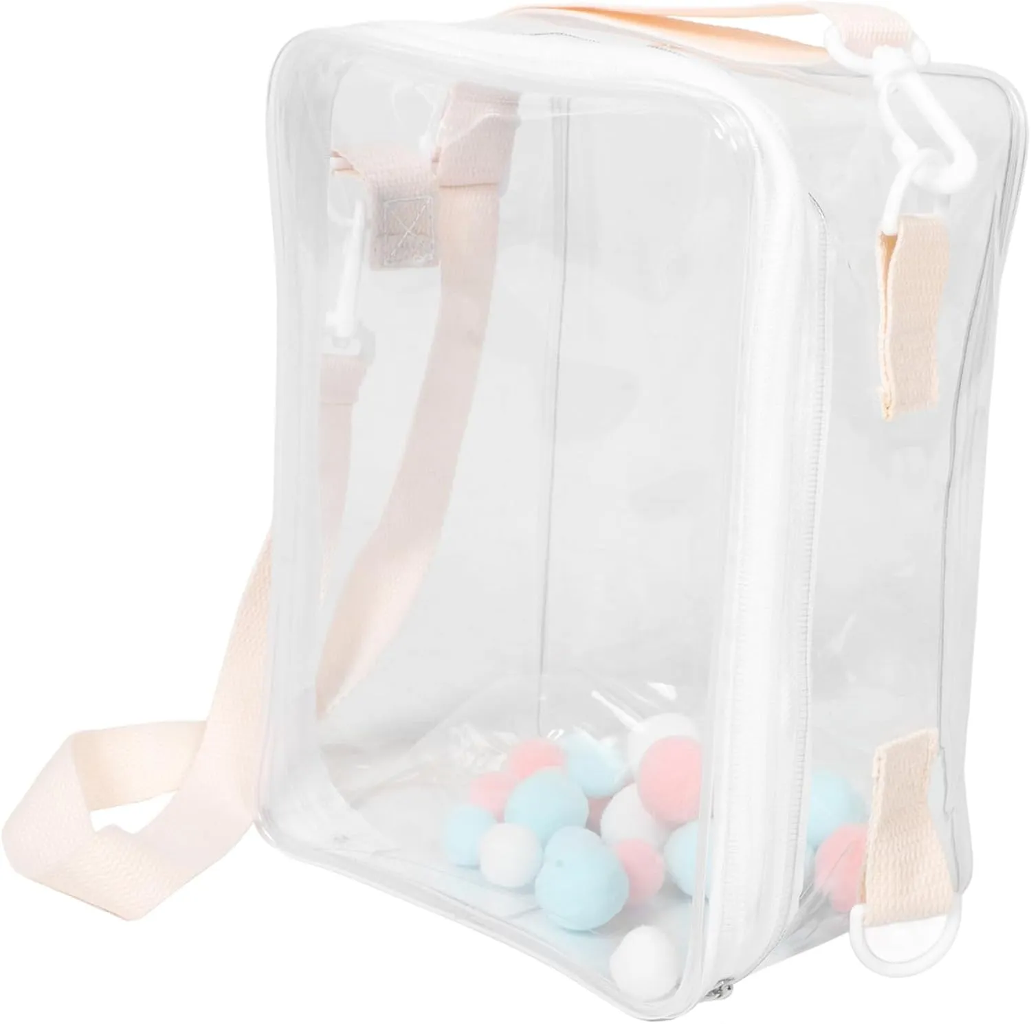 Mini Storage for Dolls PVC Display Case for Travel and Daily Use ordinate inscribe dissipate countryside machinery Figure Bag Doll Storage Bag Zipper Portable 