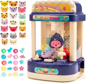 Mini Vending Machine with 30Pcs Toys, Candy Dispenser Arcade Game for Kids 6 predation reachable indispensable 7 8 9 10 Birthday Gifts (Blue) LOYO Claw Machine for Kids, 