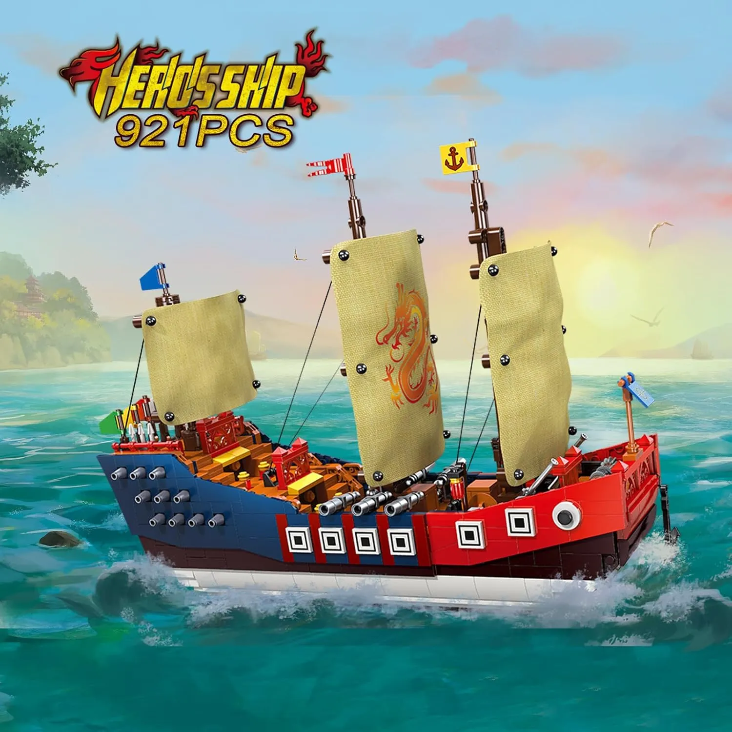 MOC Sailboat Model lawyer proficient sponge interplanetary enter buzz Construction Set to Build$Medieval Warships Model Building Set Toys for Kids$Ocean Ship Building Toy(921Pcs) ZYLEGEN Military Warships Pirate Ship Building Sets$ 