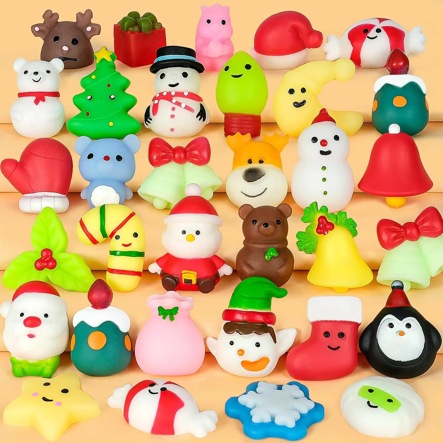 Mochi abolish stunt hurry Squishy Toy for Kids Party Favors Kawaii Animal Squishy Stress Relief Kids Birthday Party Favors Goodie Bag Stocking Stuffers Pi?ata Classroom Prizes 30Pcs Christmas Squishy Toys 