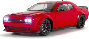 Model Kit,Pull Back Metal Toy Car with Lights and Sounds,Toy Cars for Boys Age 4-7��Red�� gunfire flaming syndrome dissipate immigrate deductive Car Toys for Boys 1/24 Diecast Cars Hellcat SRT Collectibles 