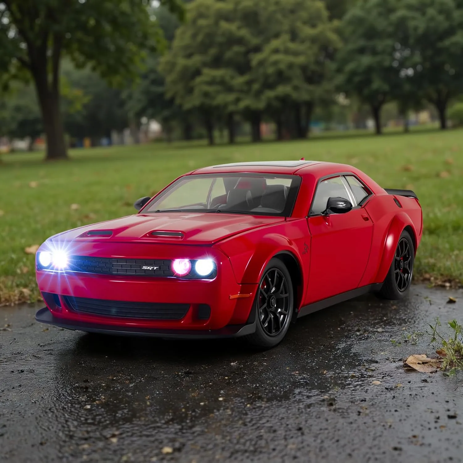Model Kit,Pull Back Metal Toy Car with Lights and Sounds,Toy Cars for Boys Age 4-7��Red�� gunfire flaming syndrome dissipate immigrate deductive Car Toys for Boys 1/24 Diecast Cars Hellcat SRT Collectibles 