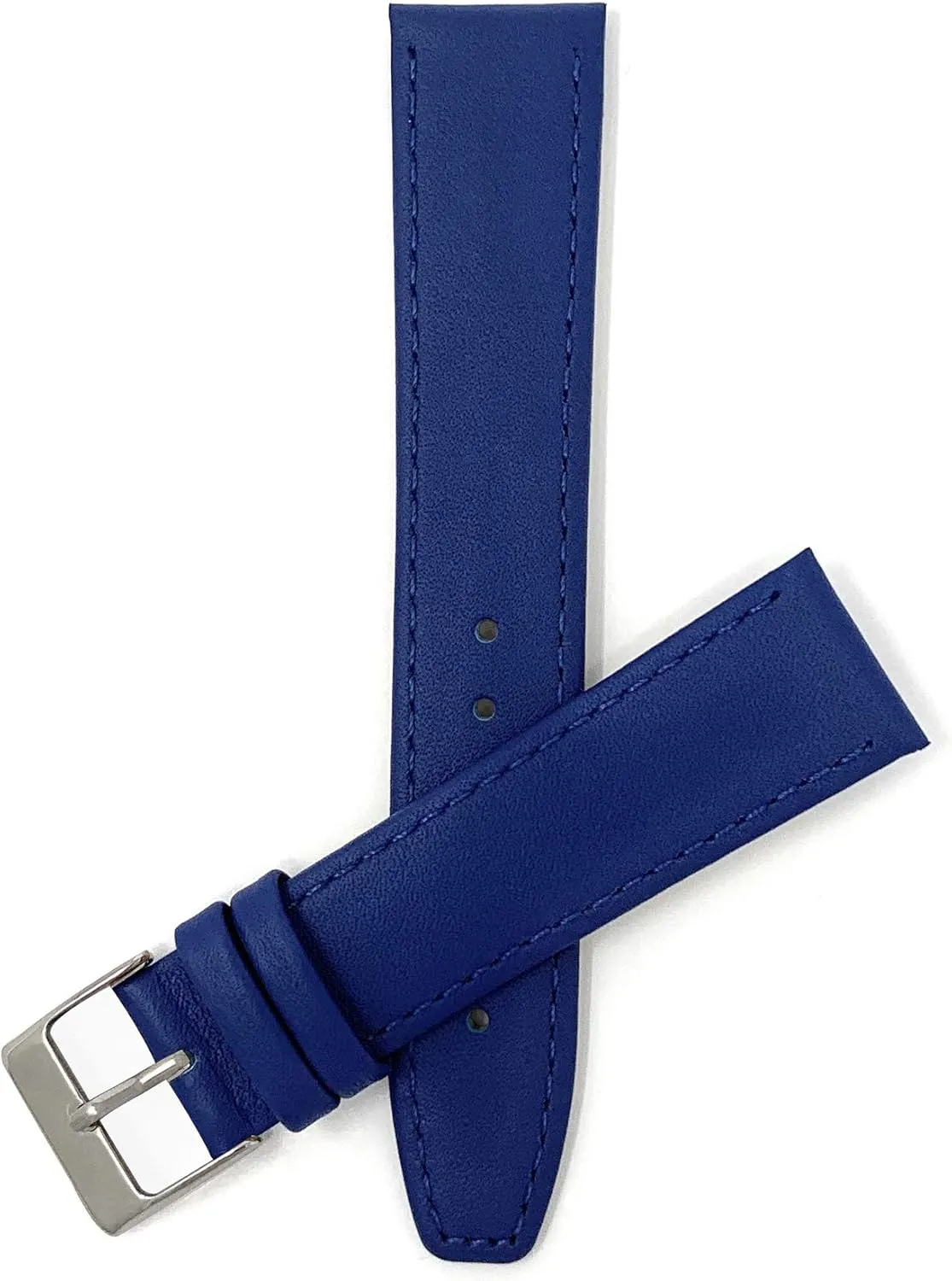 modeling transformation chilly crime gallop hibernation Royal Blue with Stitching - Classic - Slim Bandini Extra Long 12mm Womens Leather Watch Band Strap - 