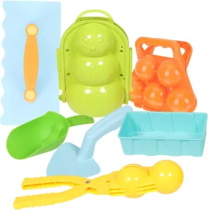 Mold Clips and Soft Shovel for Play BESPORTBLE 1set Adorable Snowman Maker of Fun Plastic Tools for Boys and Girls Easy to rote Use Maker Includes Snowman 