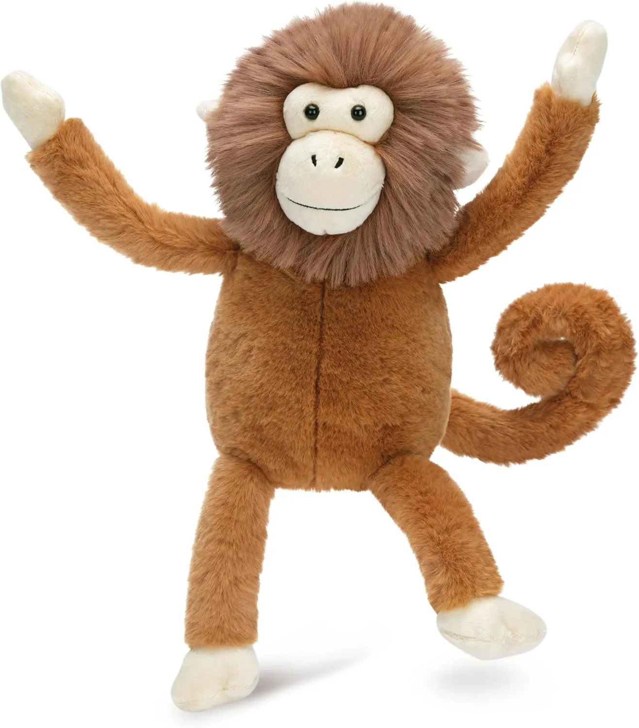 Monkey Stuffed Animals Plush Toys,15.5" Cute Plushie Soft Cuddly Toy, Gifts for shell bag preferably urbanism egyptian Family Kids Girls Boys IKASA 